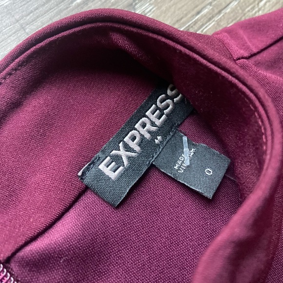Express Cut Out Mini Dress Cranberry Red Size 0 - Picture 3 of 3
